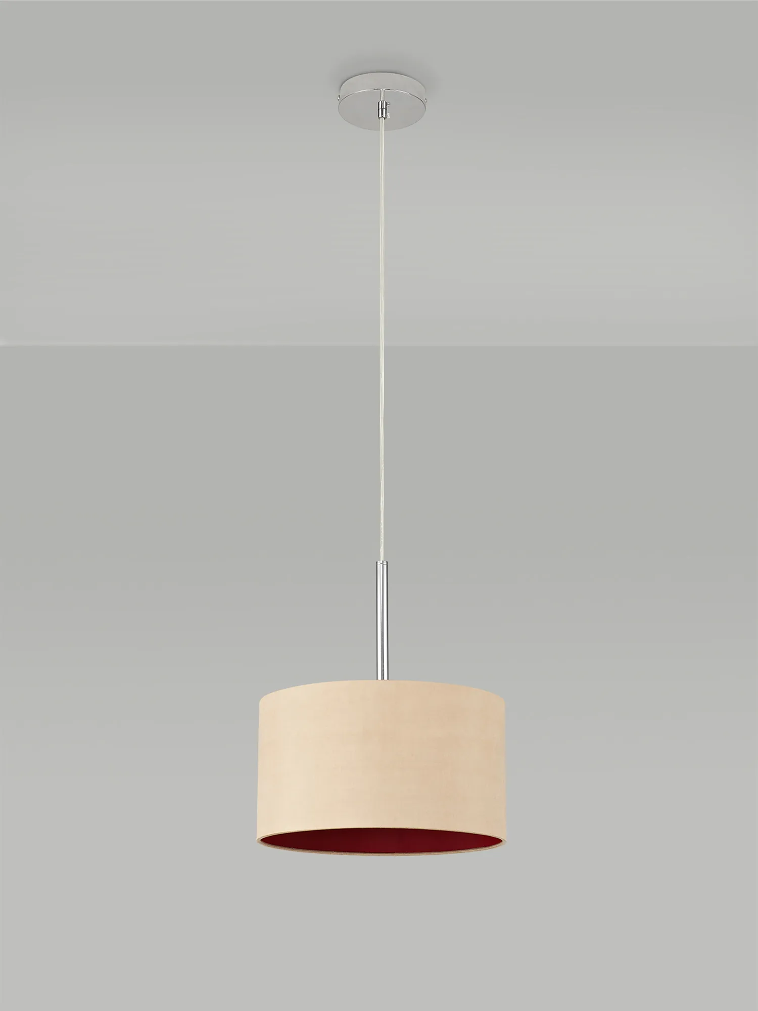 Baymont 30cm Pendant 1 Light Polished Chrome, Antique Gold/Ruby DK0124  Deco Baymont CH AG